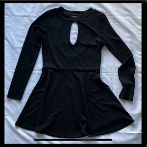 Black Long Sleeve F21 Skater Dress